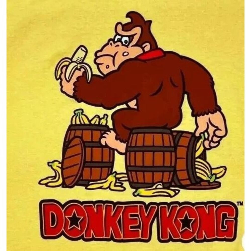 Nintendo Donkey Kong Men's Short Sleeve Graphic T-Shirt Size XL Yellow